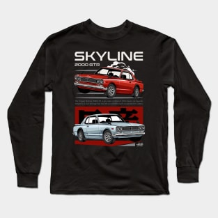 Iconic Skyline 2000 GTR Car Long Sleeve T-Shirt